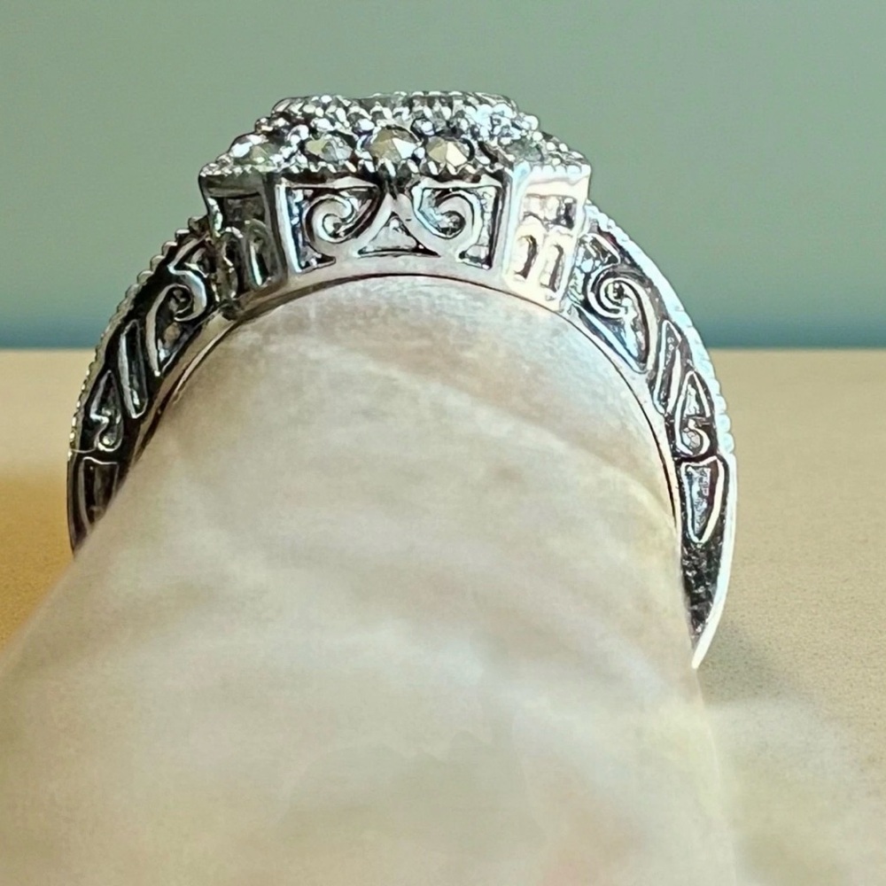 Reign Genuine Marcasite and CZ Ring Women's Ring Size 6 - Picture 2 of 14